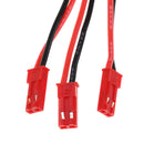 2pcs RC Lipo Battery Cable Male & Female 1:2 Y Splitter 20AWG JST Plug