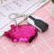 Sequins Pig Keychain Car Backpack Accessories Girl Keyring Pendant (Purple) A