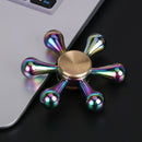 R188 +10 Steel Beads Dazzle Waterdrop fingertips Gyro Alloy Spinning Top