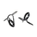 20x Fishing Rod Guides Double Foot Stainless Steel Frame Ceramic Ring 6