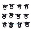 100pcs/Bag Small Plastic Black Hair Clips Clipper Clamp For Women Ladies 6 Claws