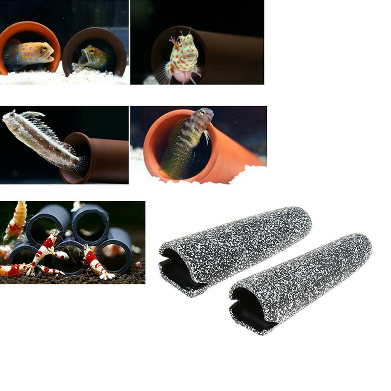 2x Aquarium Shrimp Breeding Cave Ornament - Comfy Hideout Shelter