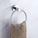 Wall Mounted Towel Ring Stainless Steel Chrome Bathroom Round Towel Rack Holder