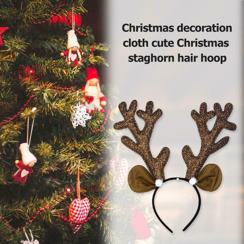 Christmas Reindeer Antlers Headband Hook for Adults Kid Gift Head Accessory