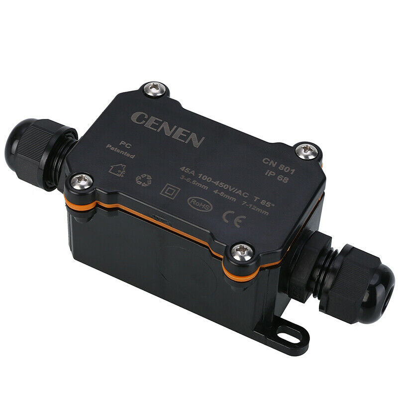 2 Way Outdoor Waterproof IP68 Electrical Cable Wire Connector Junction ^SE