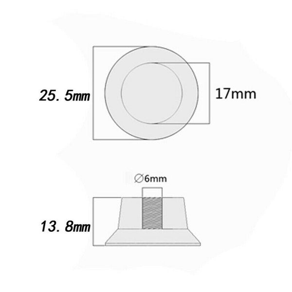 Bronze Top Hat Bell Knob Pushes The Guitar Bass Knob 5.8 Mm Knob