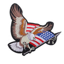 Bald Eagle American Flag Sew on Embroidered Patch Applique for Jeans Jackets