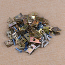 100Pcs Auto Car Mixed Door Trim Panel Clip Fastener Fixed Screw U Gasket Clip