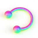 10x Stainless Steel Horseshoe Bar Lip Nose Septum Ear Ring Stud Piercing Ball 3C