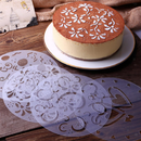 4 Pieces Plastic Spray Print Stencils, Cake Coffee Spray Printing Mold DIY for