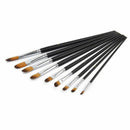 9pcs Watercolor Oil Painting Brush Set Nylon Paint Brushes