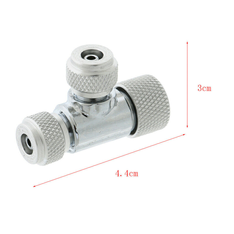 Aquatic Plant Tank CO2 Gauge Fine Tuning Regulator Bubble Counter Twin Head