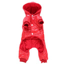 Pet Dog Cat Hoodie Jacket Winter Warm Windproof Costume Coat Red