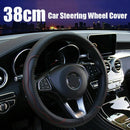 Auto Car Steering Wheel Cover Black&Red Stitching PU Leather Car Universal 38cm