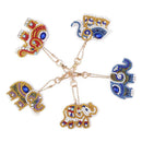 5pcs DIY Elephant Full Drill Special Shaped Diamond Painting Keychain Gifts