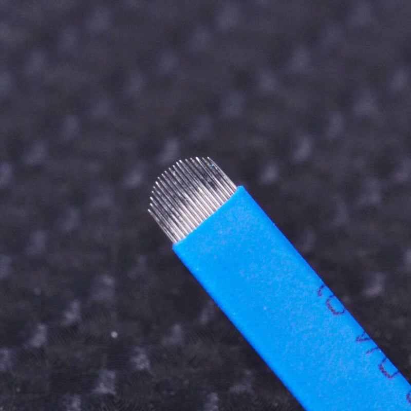 10pcs 18Pin U Shape Eyebrow Blade Permanent Makeup Manual Tattoo Needles Sharped