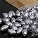 100Pcs 0.5g Olive Shape Fishing Lead Weights Sinker Fish Tackle Accessory Deluxe