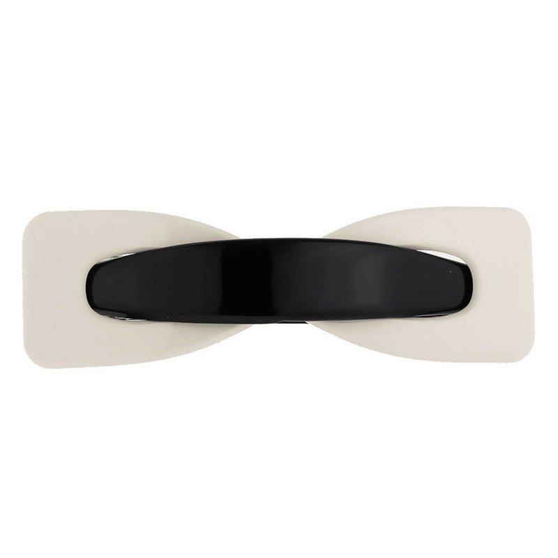 Black and White Spring Fastening Barrette Grips Ponytail Hair Clips Clamp