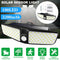 100 LED Solar Powered Motion Sensor Light Garden Outdoor Waterproof Wall Lamp
