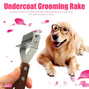 For Long Hair Remover Dogs Cats Undercoat Grooming Rake Stainless Steel Pet Comb