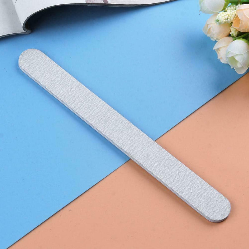 10pcs Straight Nail Files Coating Cuticle Remover Buffer Manicure Tools