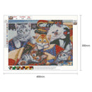5D DIY Full Drill Diamond Painting Cats Family Cross Stitch Embroidery Kits
