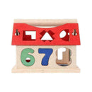 Digital Geometry Wisdom Wooden House Toys Blocks Kindergarten Puzzle A7D2 E P5T0