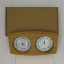 Modern Wooden Hygrothermograph - Thermometer & Hygrometer, Sauna