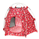 Portable Foldable Cute Dots Pet Tent Breathable Outdoor Indoor Puppy Tents