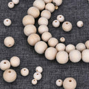 Natural Round Wood Beads Loose Spacer Beads For Diy Jewelry Making, 150 Pie