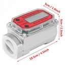 Digital Turbine Flowmeter 15-120L Fuel Flow Tester Npt Indicator Sensor Cou