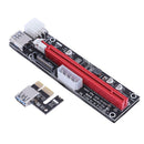VER009C 4pin 6pin SATA Power PCI Express 1x to 16X Riser Extender Card fr Miner