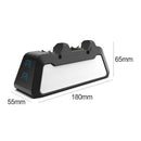 LED Controller Dual Charger Station for Sony PS5 Fast Power Cradle (Black) A