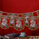 Cartoon Santa Claus Hanging Flags Noel Banner Pennant Christmas Decorations