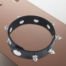 5X(Press Stud Buckle Spike Studs Decor Black Faux Leather Wristband for Me N4F1)
