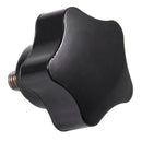 M6x10mm Male Thread Plastic Star Head Locking Screw Handle Black 2pcs Z2Q4