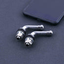 4pcs 90 Degrees Angle Bolt In Tubeless Chrome Plated Metal Tire Valve Stems