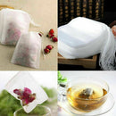 50pcs Empty Teabag String Heat Seal Filter Paper Herb Loose Tea Bag White