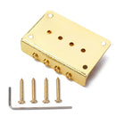 Durable Cigar Box Guitar Saddle Bridge Tailpiece Hardtail, Brass Saddle, Golden