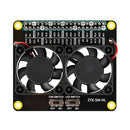 LED Light GPIO Extension Board Dual Cooling Fans for Raspberry Pi 4B/3B+