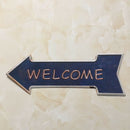 Metal Arrow Cast Iron WAY OUT Exit WELCOME Door Gate Sign Plate Poster 5