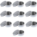 10 Packs Round Tin Container Bottle Aluminum Screw Lid Containers Tins Cans