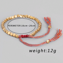 New Beads Lucky Rope Braided Handmade Bracelet Tibetan Buddhist Cotton Copper