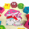 Wooden Rabbit Clock Building Blocks Digital Alarm Clock Toys Children Gifts
