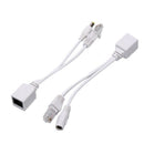 1Pair Power Over Ethernet Passive PoE Adapter Injector + Splitter Kit PoE-Cable