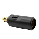 12V European Plug Motorcycle DIN Socket Cigarette Lighter Adapter Black