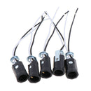 5Pcs Candelabra Base E12 Lamp Holder Light Sockets Keyless 6'' Wire Leads