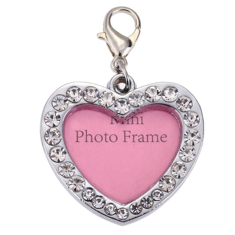 Pet Dog Love Heart Shaped Name Card Anti Lost Dog ID Address Name Label Tag