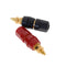 2pcsX Terminals Red Black Connector Amplifier  Terminal Banana Plug Jack GoldOZ