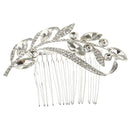 Elegant Leaf Design Rhinestone Hair Comb Wedding Party Bridal Hairdressing
